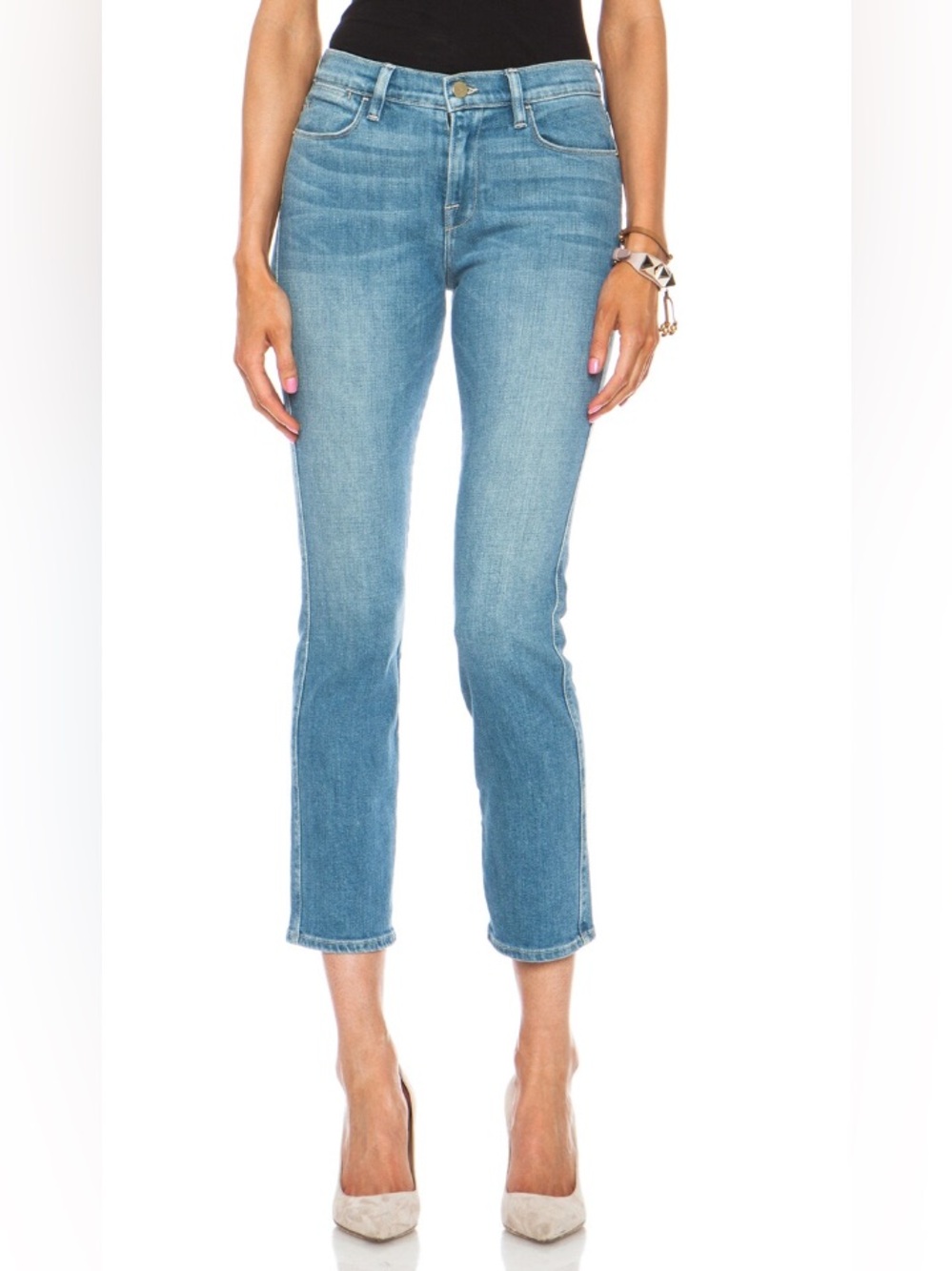 Frame Denim Le High Straight Cropped Jeans in Portland Sz 31